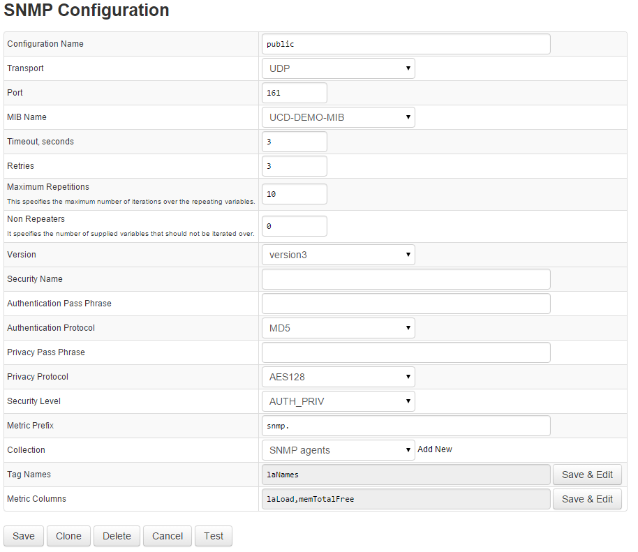 SNMP Configuration