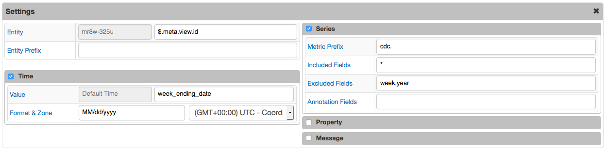 Socrata Configuration Settings
